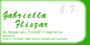 gabriella fliszar business card